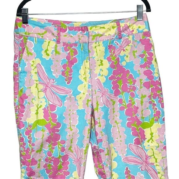 Lilly Pulitzer vintage snappy dragonfly crop pants size 10 - Picture 3 of 12